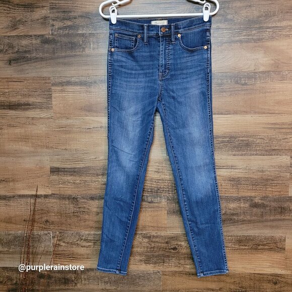 Madewell Jeans 27 Skinny 10" High Rise Danny Wash G7391 Tummy Control Stretch - Picture 1 of 13